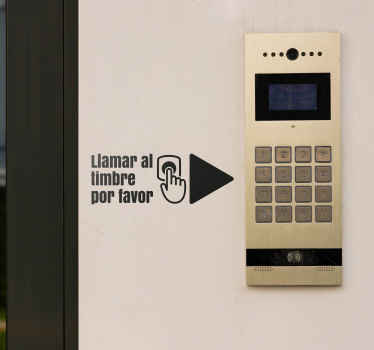 Señalética adhesiva señal de intercomunicador - TenVinilo
