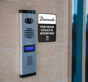 Señalética adhesiva utiliza el intercomunicador - TenVinilo