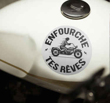 Autocollant moto Enfourchez vos rêves - TenStickers