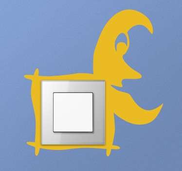 Adesivo interruttore luna - TenStickers