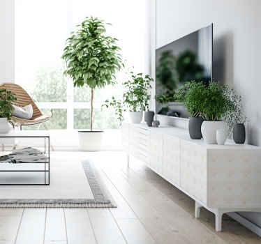 Valkoinen art deco koristeellinen seinätarra - Tenstickers