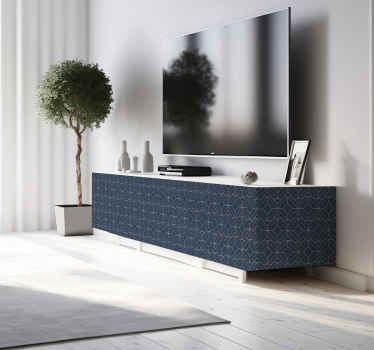 Sininen art deco koristeellinen seinätarra - Tenstickers