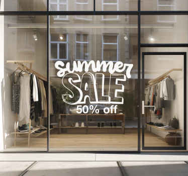 Summer Sale Discount shop window sticker - TenStickers