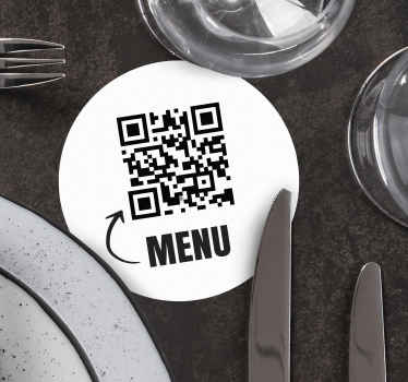  QR code menu custom sticker - TenStickers