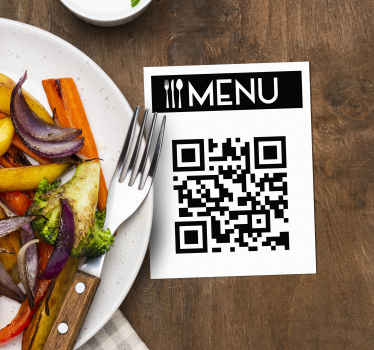 QR code menu:This QR code menu provides an easy way to access our - TenStickers