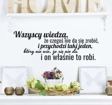 Naklejka z napisem Einstein Wszyscy Wiedzą - TenStickers