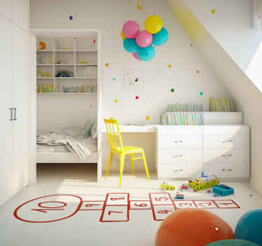 Hopscotch drawing:One, two, three, four, five, six, seven, eight, - TenStickers