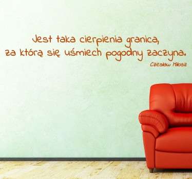 Naklejka z napisem Czesław Miłosz - TenStickers