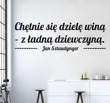 Naklejka ścienna cytat Jan - TenStickers
