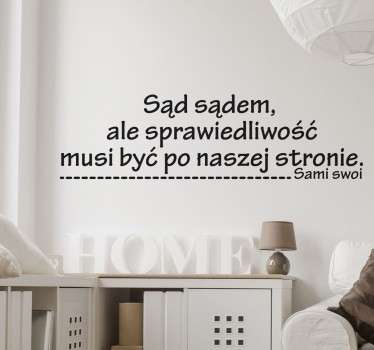 Naklejka cytat Sami Swoi - TenStickers