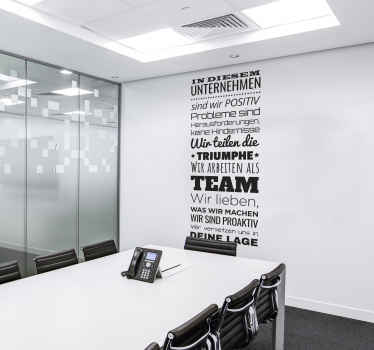 Wandtattoo Motivation in diesem Unternehmen - TenStickers