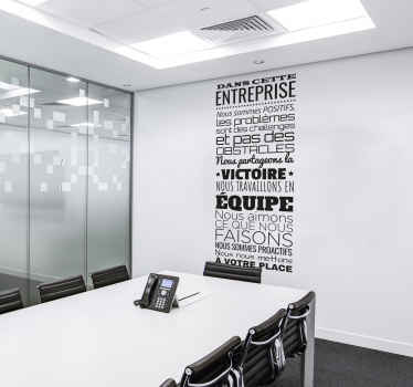 Sticker motivation "Dans cette entreprise" - TenStickers