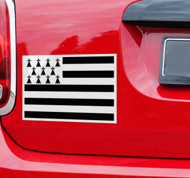 Sticker voiture drapeau de Bretagne - TenStickers