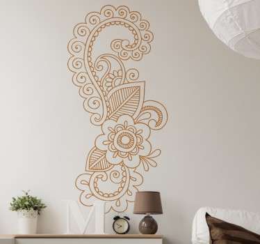 Mandala motif wall sticker for bedroom - TenStickers