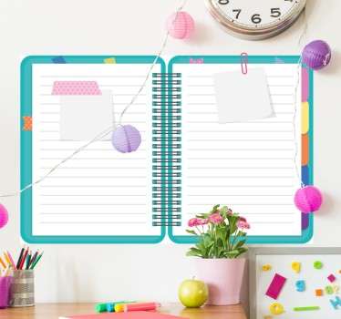 Muistikirjan valkotaulun tarra - Tenstickers