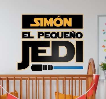 Vinilo infantil pequeño jedi - TenVinilo