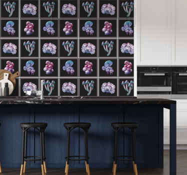 타일 스티커 매직 버섯 - TenStickers