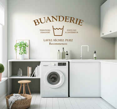 Sticker mural maison signe de buanderie vintageSigne vintage de b - TenStickers