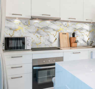 texturierte Aufklebermuster fehér márvány aranyerekkel - TenStickers