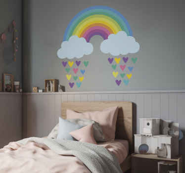 Regenboog Muursticker tekening - TenStickers