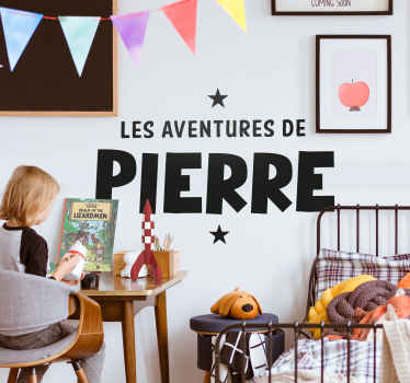 Sticker mural Les aventures personnalisable - TenStickers