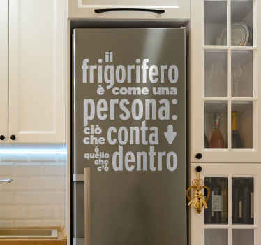Adesivo Frigo Il Frigorifero è Come una Persona - TenStickers
