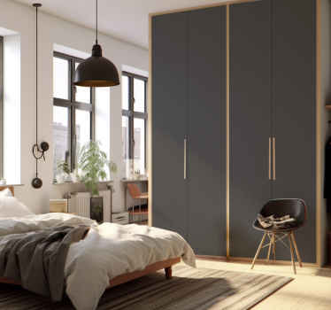 Carta adesiva per mobile lenzuolo grigio per armadio - TenStickers