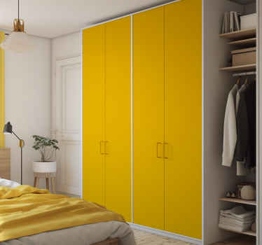 Adesivo per armadio lenzuolo giallo - TenStickers