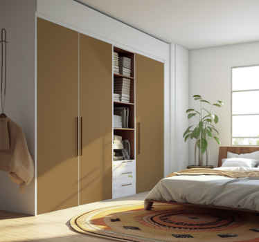 Carta adesiva per mobile lenzuolo marrone per armadio - TenStickers