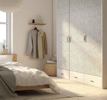 Carta adesiva per mobile motivo floreale per guardaroba - TenStickers