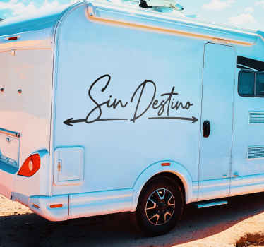 Pegatina caravana sin destino - TenVinilo