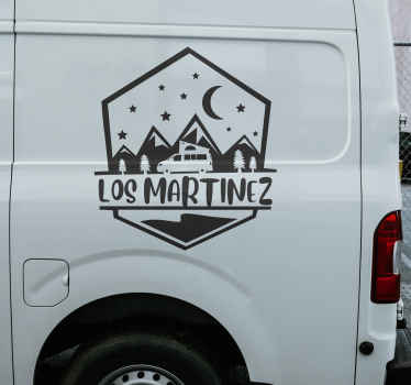 Pegatina caravana viajar en autocaravana - TenVinilo