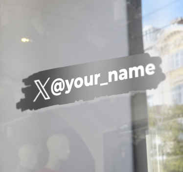 highlighted twitter symbol shop window sticker - TenStickers