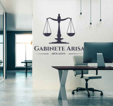 Vinilo legal escalas de justicia personalizables - TenVinilo