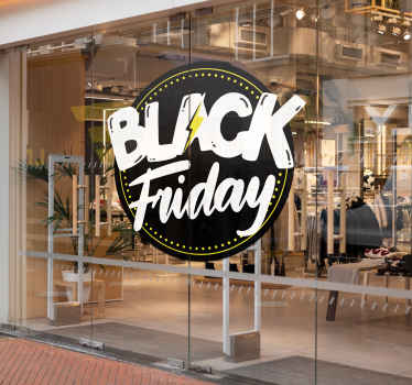 Ronde stedelijke ontwerp black friday sticker - TenStickers