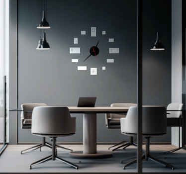Moderne firkanter og tal watch wallsticker - TenStickers