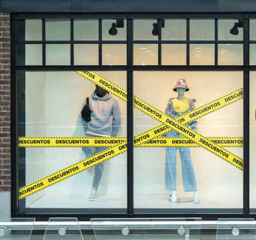 Vinilo rebajas cinta amarilla - TenVinilo