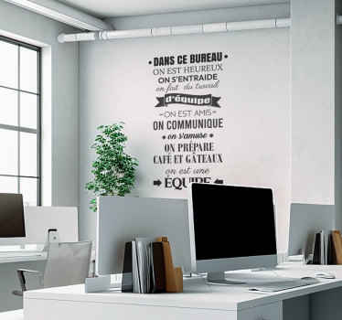 Sticker bureau motivation règles de bureau - TenStickers