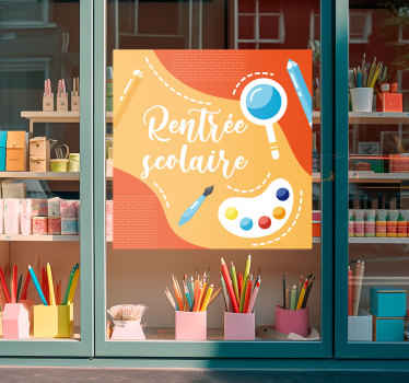 Sticker rentrée scolaire et symboles créatifs - TenStickers