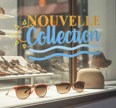 Sticker vitrine soldes nouvelle collection été - TenStickers