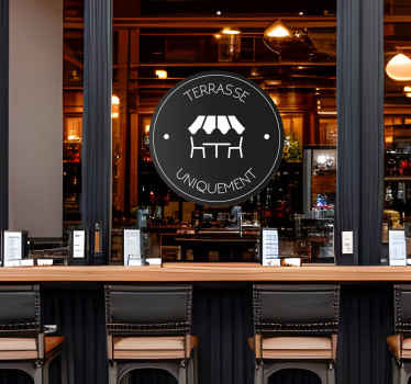 Autocollant vitre panneau Terrasse uniquement - TenStickers