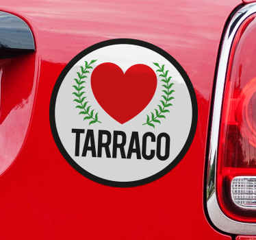 Pegatina coche i love tarraco - TenVinilo