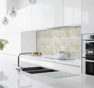Fliesen Aufkleber Beige Marmor - TenStickers