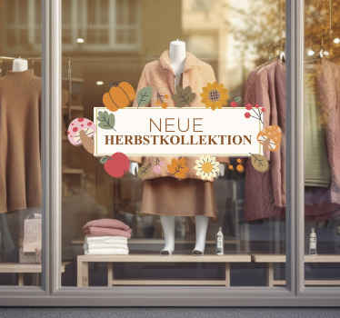 Aufkleber mit Texte Neue Herbst Kollektion - TenStickers