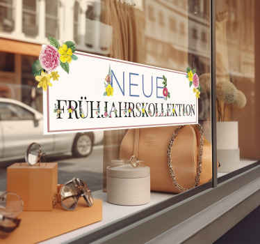 Fernster Aufkleber Neue Kollektion mit Blumen - TenStickers