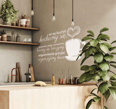 Naklejka na ścianę do kuchni kochamy się nawzajem - TenStickers