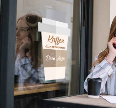 Schaufenster Aufkleber kaffeebecher-Zeichen - TenStickers