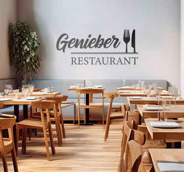Wand persönliche Restaurantname Aufkleber - TenStickers