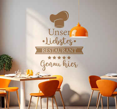 Wandtattoo unsere liebstes Restaurant - TenStickers