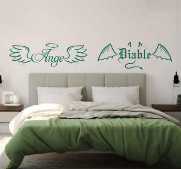Sticker mural ange et diable - TenStickers